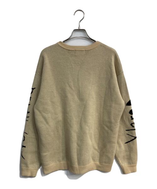 X-LARGE（エクストララージ）X-LARGE (エクストララージ) DEATHNOTE (デスノート) MISA KNITSWEATER　ミサミサ/弥海砂　101214015004 ベージュ サイズ:Mの古着・服飾アイテム