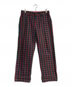 SUPREMEシュプリーム）の古着「Work Pant T/C  Red Plaid」｜ブラック×レッド