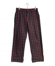 SUPREME（シュプリーム）の古着「Work Pant T/C  Red Plaid」｜ブラック×レッド