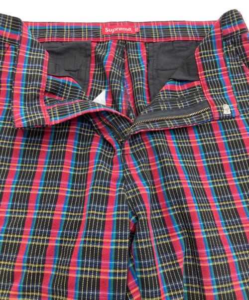 SUPREME（シュプリーム）Supreme (シュプリーム) Work Pant T/C  Red Plaid ブラック×レッド サイズ:32の古着・服飾アイテム