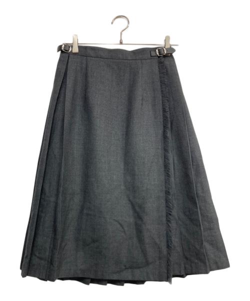 O'NEIL OF DUBLIN（オニールオブダブリン）O'NEIL OF DUBLIN (オニールオブダブリン) ラップスカート グレー サイズ:40の古着・服飾アイテム