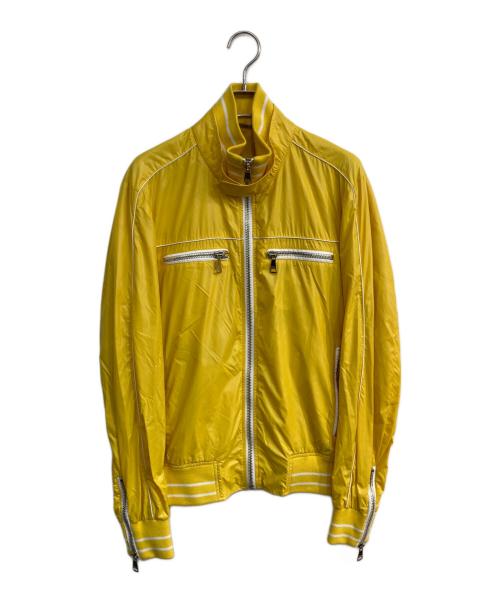 DOLCE & GABBANA（ドルチェ＆ガッバーナ）DOLCE & GABBANA (ドルチェ＆ガッバーナ) ロゴプレートジップアップジャケット　G9F12T/FUMM5 イエロー サイズ:48の古着・服飾アイテム