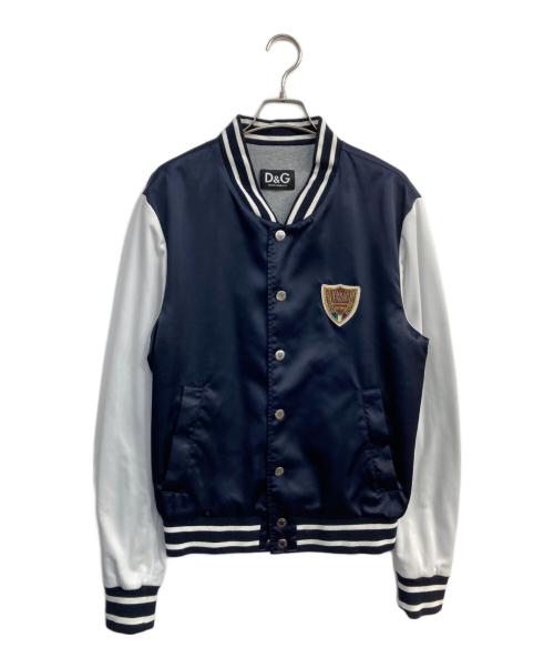 D&G（ディーアンドジー）D&G (ディーアンドジー) ワッペンブルゾン ネイビー×ホワイト サイズ:48の古着・服飾アイテム
