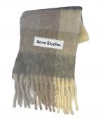 Acne studiosアクネ ストゥディオズ）の古着「モヘアチェックスカーフ」｜ベージュ×ネイビー