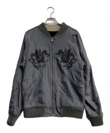 FULLCOUNT（フルカウント）の古着「リバーシブルスカジャン」｜グレー×ブラック