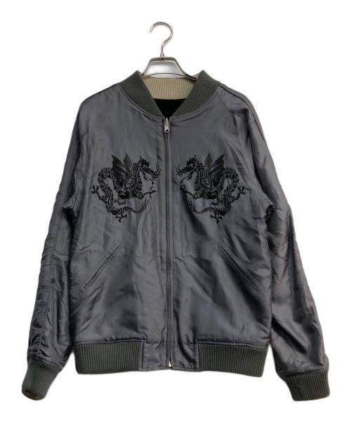 FULLCOUNT（フルカウント）FULLCOUNT (フルカウント) リバーシブルスカジャン グレー×ブラック サイズ:38の古着・服飾アイテム