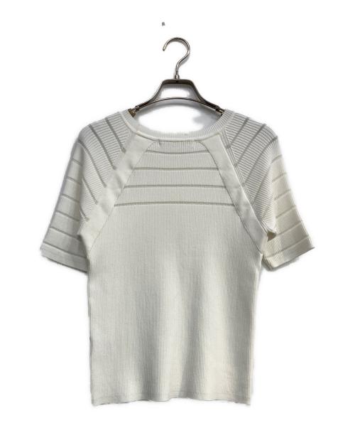 Estella.K（エステラケー）Estella.K (エステラケー) ビジューボタンリブニット ホワイト サイズ:Freeの古着・服飾アイテム