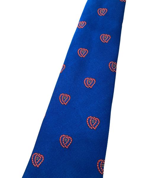 CHANEL（シャネル）CHANEL (シャネル) ハート柄シルクネクタイ ブルー サイズ:-の古着・服飾アイテム