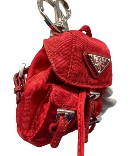 PRADA（プラダ）PRADA (プラダ) バックパックモチーフキーホルダー レッド サイズ:-の古着・服飾アイテム