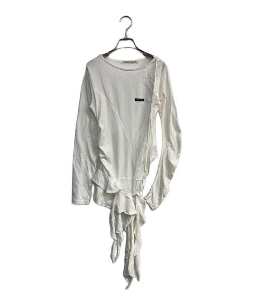 PRANK PROJECT（プランクプロジェクト）PRANK PROJECT (プランクプロジェクト) Ruffle Hem Asymmetric Top　31251415610 ホワイト サイズ:Freeの古着・服飾アイテム