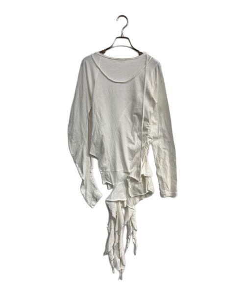 PRANK PROJECT（プランクプロジェクト）PRANK PROJECT (プランクプロジェクト) Ruffle Hem Asymmetric Top　31251415610 ホワイト サイズ:Freeの古着・服飾アイテム
