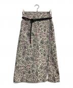 TOMORROW LANDトゥモローランド）の古着「グラスランドジャカード ミディタイトスカート」｜ベージュ