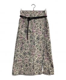 TOMORROW LAND（トゥモローランド）の古着「グラスランドジャカード ミディタイトスカート」｜ベージュ