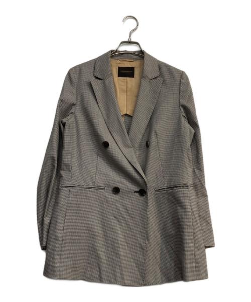 TOMORROW LAND（トゥモローランド）TOMORROW LAND (トゥモローランド) シルキーシェファード ダブルブレストジャケット　13-07-21-07753 ブラウン サイズ:38の古着・服飾アイテム