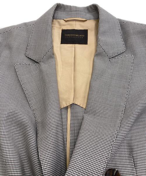 TOMORROW LAND（トゥモローランド）TOMORROW LAND (トゥモローランド) シルキーシェファード ダブルブレストジャケット　13-07-21-07753 ブラウン サイズ:38の古着・服飾アイテム