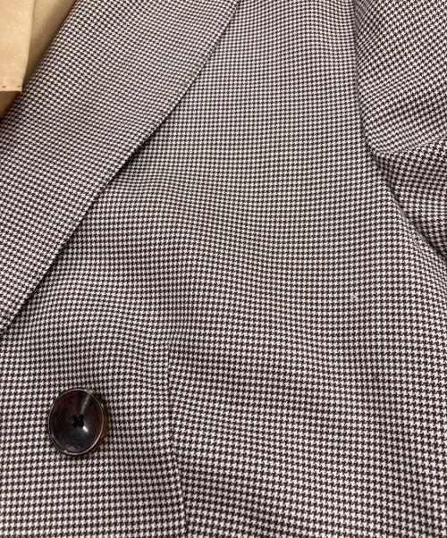 TOMORROW LAND（トゥモローランド）TOMORROW LAND (トゥモローランド) シルキーシェファード ダブルブレストジャケット　13-07-21-07753 ブラウン サイズ:38の古着・服飾アイテム