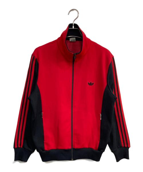 adidas（アディダス）adidas (アディダス) トラックジャケット　デサント社 西ドイツ製 70-80‘s レッド×ブラック サイズ:Mの古着・服飾アイテム