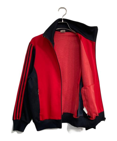 adidas（アディダス）adidas (アディダス) トラックジャケット　デサント社 西ドイツ製 70-80‘s レッド×ブラック サイズ:Mの古着・服飾アイテム
