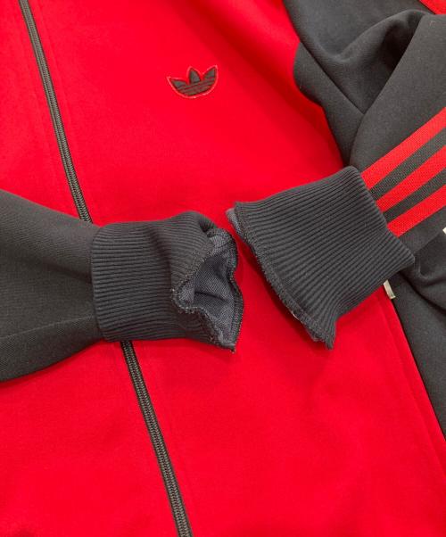 adidas（アディダス）adidas (アディダス) トラックジャケット　デサント社 西ドイツ製 70-80‘s レッド×ブラック サイズ:Mの古着・服飾アイテム