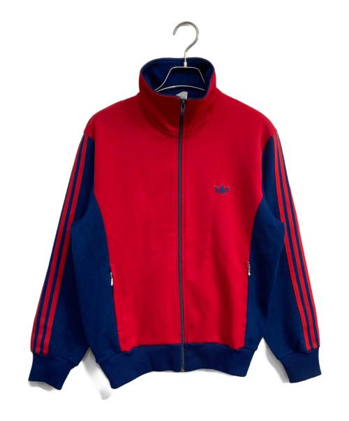 adidas（アディダス）adidas (アディダス) トラックジャケット　デサント社 西ドイツ製 70-80‘s レッド×ネイビー サイズ:Mの古着・服飾アイテム