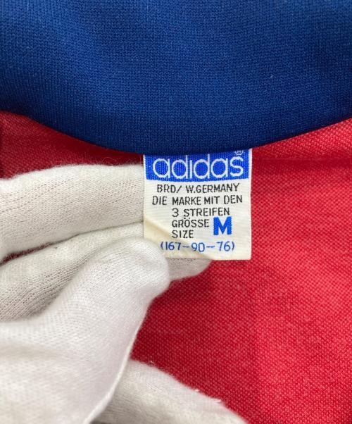 adidas（アディダス）adidas (アディダス) トラックジャケット　デサント社 西ドイツ製 70-80‘s レッド×ネイビー サイズ:Mの古着・服飾アイテム