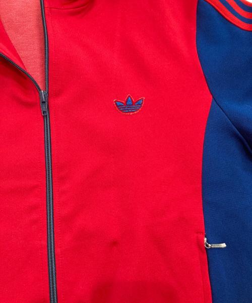 adidas（アディダス）adidas (アディダス) トラックジャケット　デサント社 西ドイツ製 70-80‘s レッド×ネイビー サイズ:Mの古着・服飾アイテム