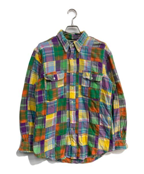 RALPH LAUREN（ラルフローレン）RALPH LAUREN (ラルフローレン) パッチワークチェックフランネルシャツ マルチカラー サイズ:Lの古着・服飾アイテム