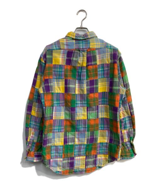 RALPH LAUREN（ラルフローレン）RALPH LAUREN (ラルフローレン) パッチワークチェックフランネルシャツ マルチカラー サイズ:Lの古着・服飾アイテム