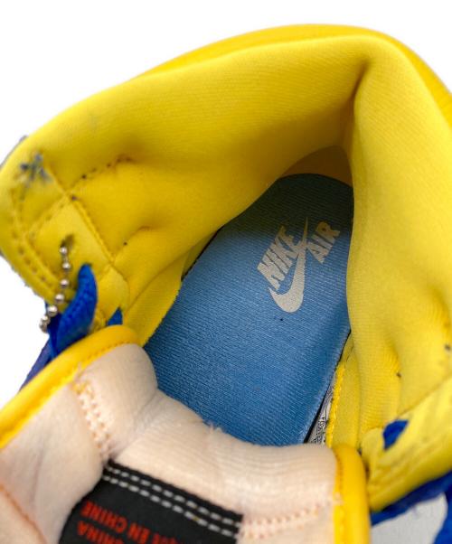 NIKE（ナイキ）NIKE (ナイキ) WMNS AIR JORDAN 1 RETRO HIGH OG イエローブルー サイズ:24.5cmの古着・服飾アイテム