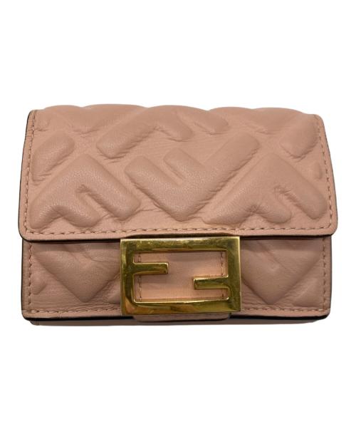 FENDI（フェンディ）FENDI (フェンディ) マイクロ 3つ折り財布 8M0395 ピンク サイズ:-の古着・服飾アイテム