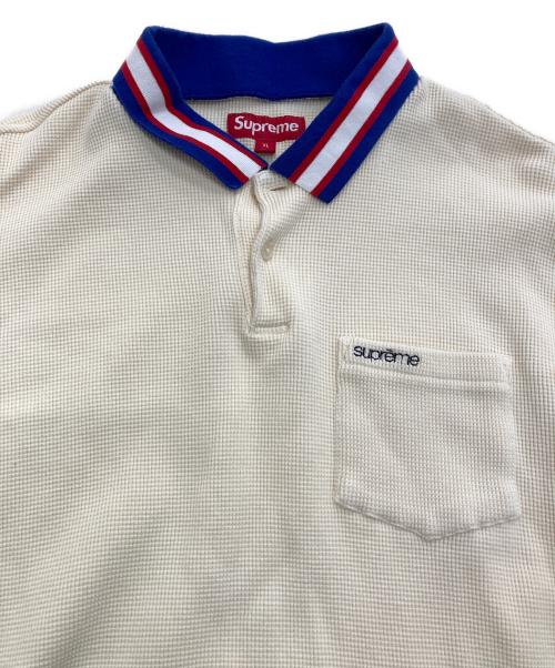 SUPREME（シュプリーム）Supreme (シュプリーム) Thermal L/S Polo　FW23 アイボリー サイズ:XLの古着・服飾アイテム