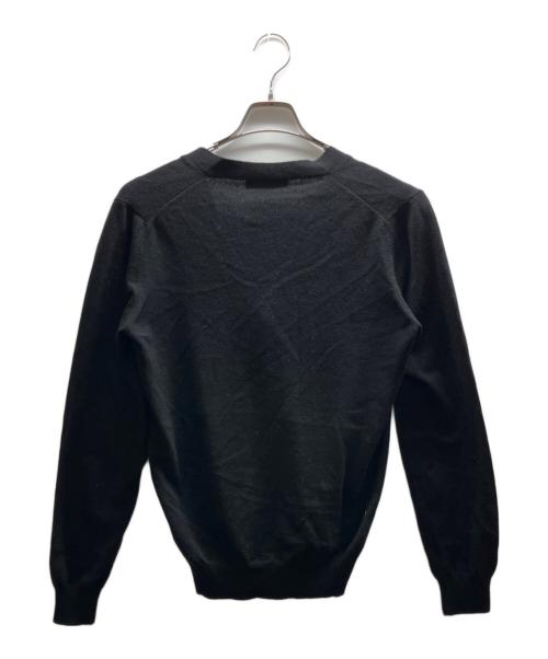 FILIPPO DE LAURENTIIS（フィリッポ・デ・ローレンティス）FILIPPO DE LAURENTIIS (フィリッポ・デ・ローレンティス) カシミヤ混Vネックニットカーディガン ブラック サイズ:48の古着・服飾アイテム