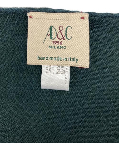 AD&C（エーディーアンドシー）AD&C (エーディーアンドシー) カシミヤシルクブレンドストール グリーンの古着・服飾アイテム