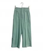 ANAYIアナイ）の古着「ブライトツイルDカンワイドパンツ　25SS」｜グリーン