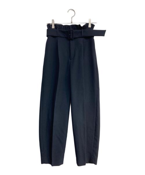 Maglie le cassetto（マーリエ ル カセット）Maglie le cassetto (マーリエ ル カセット) 吉田理紗 (ヨシダリサ) ハイウエストフリルパンツ ネイビー サイズ:5の古着・服飾アイテム