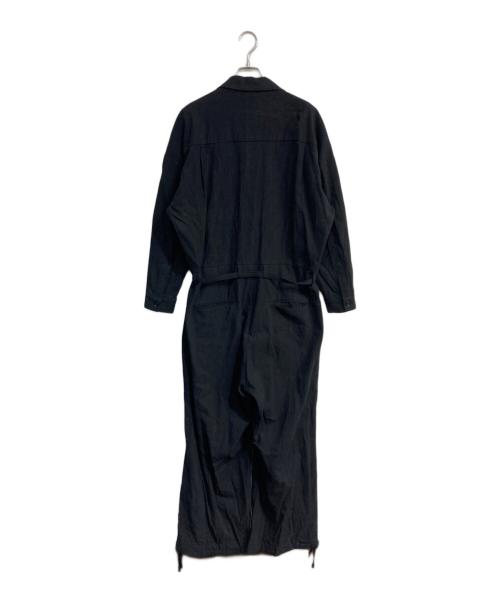 CAMPHOR WOOD（カンファーウッド）camphor wood (カンファーウッド) open collar cotton linen belted l/s jump suit ブラック サイズ:M 未使用品の古着・服飾アイテム