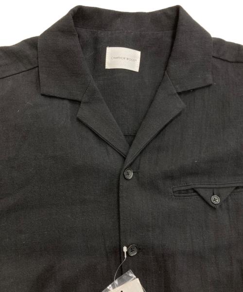 CAMPHOR WOOD（カンファーウッド）camphor wood (カンファーウッド) open collar cotton linen belted l/s jump suit ブラック サイズ:M 未使用品の古着・服飾アイテム