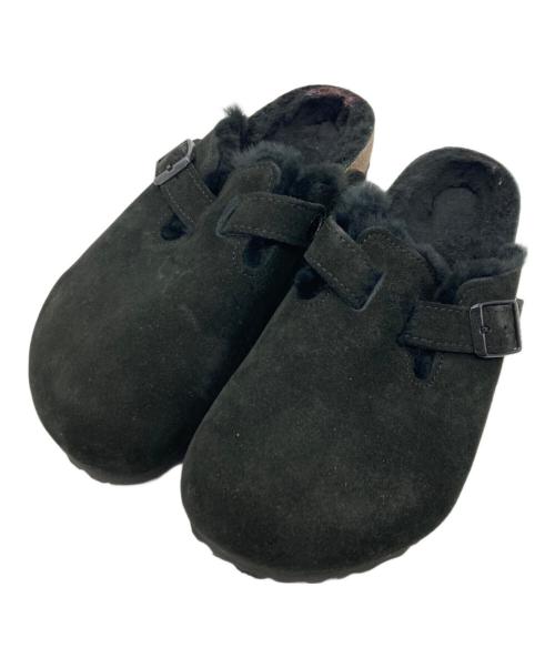 BIRKENSTOCK（ビルケンシュトック）BIRKENSTOCK (ビルケンシュトック) BOSTON SHEARLING スエードレザーサンダル ブラック サイズ:23cmの古着・服飾アイテム