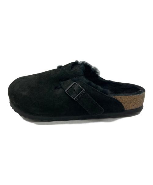 BIRKENSTOCK（ビルケンシュトック）BIRKENSTOCK (ビルケンシュトック) BOSTON SHEARLING スエードレザーサンダル ブラック サイズ:23cmの古着・服飾アイテム