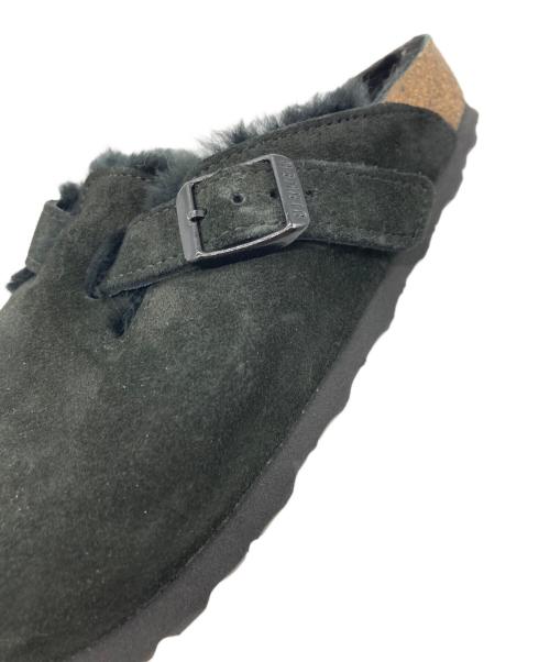BIRKENSTOCK（ビルケンシュトック）BIRKENSTOCK (ビルケンシュトック) BOSTON SHEARLING スエードレザーサンダル ブラック サイズ:23cmの古着・服飾アイテム