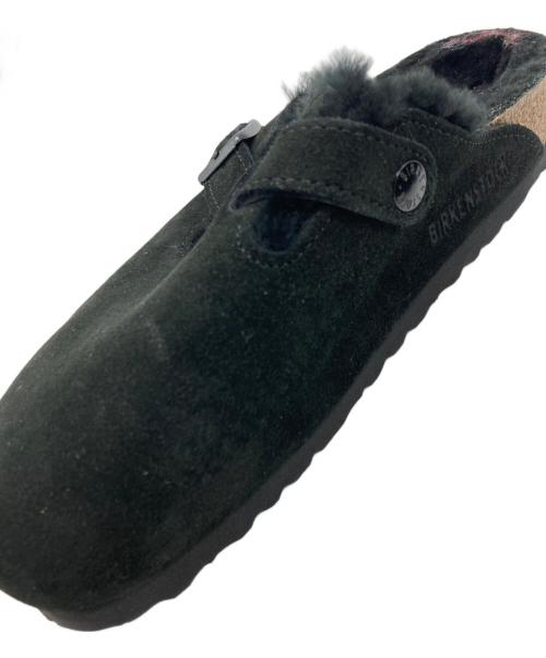BIRKENSTOCK（ビルケンシュトック）BIRKENSTOCK (ビルケンシュトック) BOSTON SHEARLING スエードレザーサンダル ブラック サイズ:23cmの古着・服飾アイテム