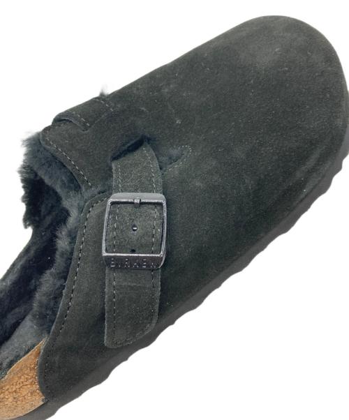 BIRKENSTOCK（ビルケンシュトック）BIRKENSTOCK (ビルケンシュトック) BOSTON SHEARLING スエードレザーサンダル ブラック サイズ:23cmの古着・服飾アイテム
