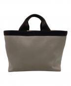 Herve Chapelierエルベシャプリエ）の古着「コーテッドキャンバススクエアトートL (A4サイズ)」｜マスティック×モカ