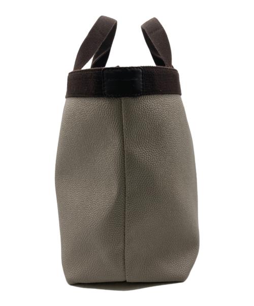 Herve Chapelier（エルベシャプリエ）Herve Chapelier (エルベシャプリエ) コーテッドキャンバススクエアトートL (A4サイズ) マスティック×モカの古着・服飾アイテム