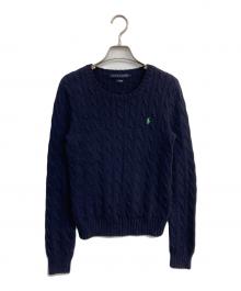 RALPH LAUREN（ラルフローレン）の古着「ケーブルニット」｜ネイビー