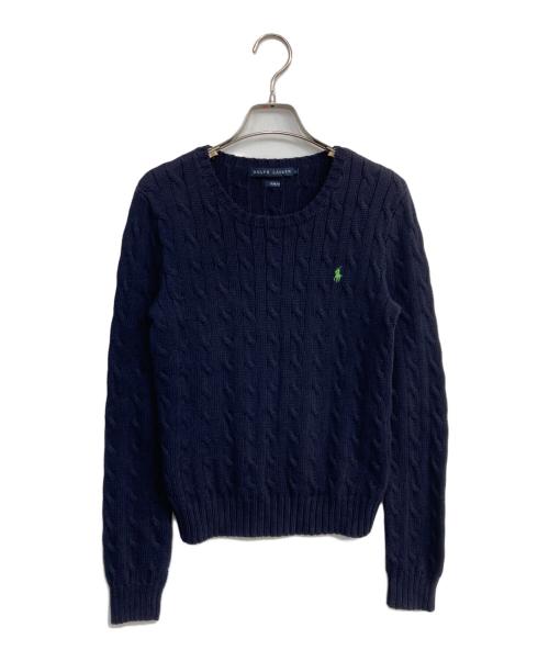 RALPH LAUREN（ラルフローレン）RALPH LAUREN (ラルフローレン) ケーブルニット ネイビー サイズ:Lの古着・服飾アイテム