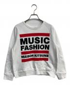 maison kitsuneメゾンキツネ）の古着「クルーネックスウェット」｜ホワイト