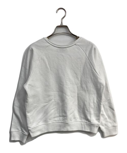 maison kitsune（メゾンキツネ）MAISON KITSUNE (メゾンキツネ) クルーネックスウェット ホワイト サイズ:Sの古着・服飾アイテム