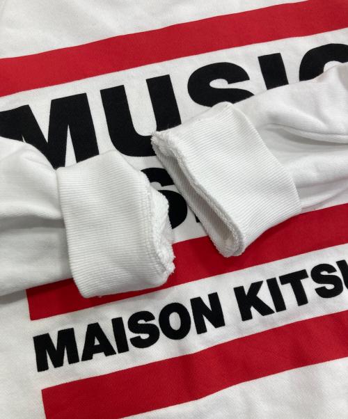 maison kitsune（メゾンキツネ）MAISON KITSUNE (メゾンキツネ) クルーネックスウェット ホワイト サイズ:Sの古着・服飾アイテム