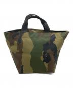 Herve Chapelierエルベシャプリエ）の古着「925Wカモフラ舟型トート」｜グリーン